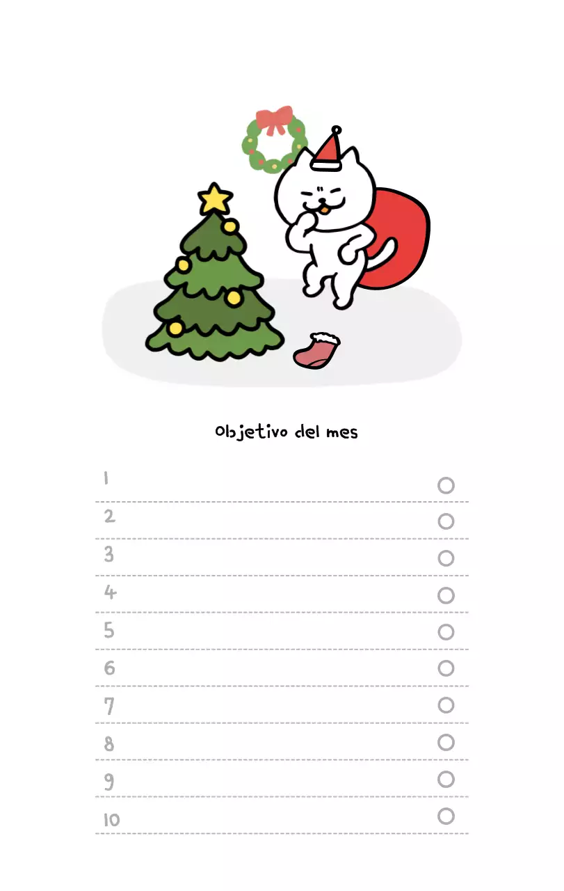 Calendario diario en marfil