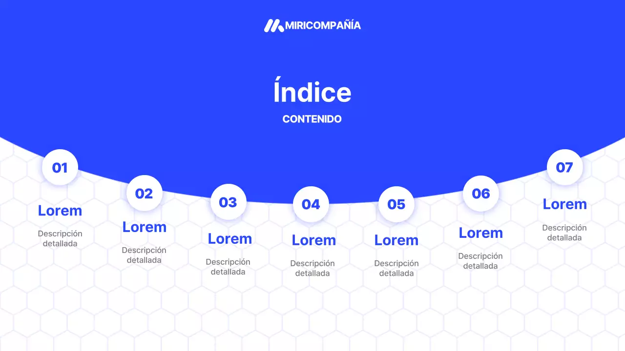 Promueva un perfil de pequeña empresa moderna en azul