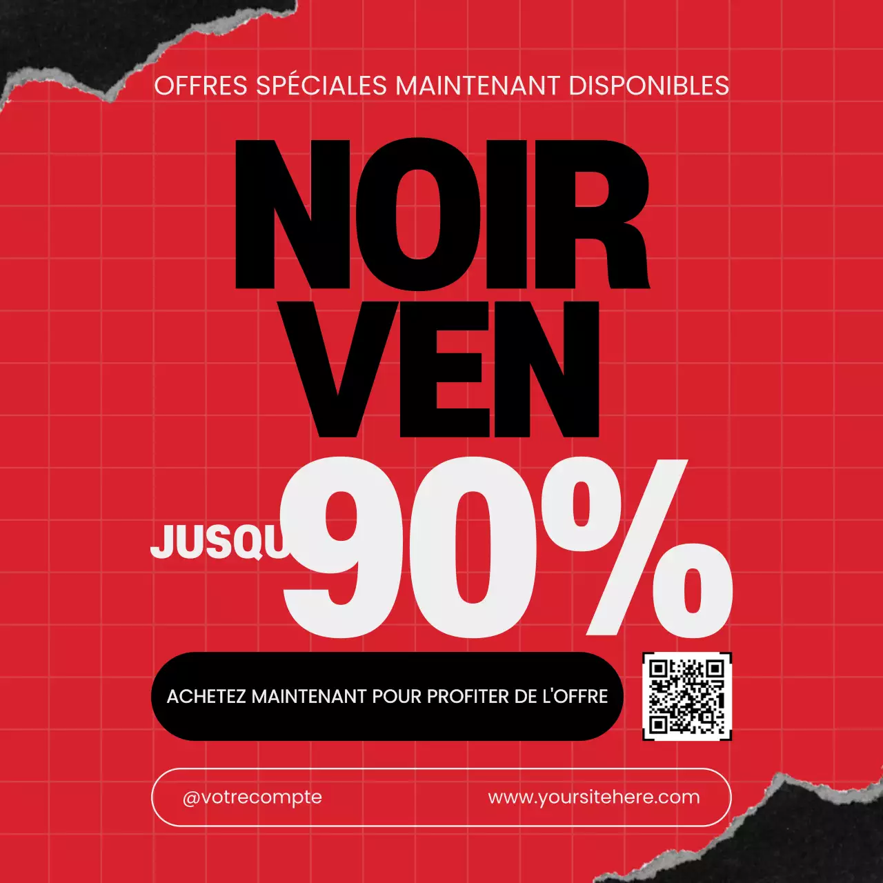 red bold Promotion du vendredi noir