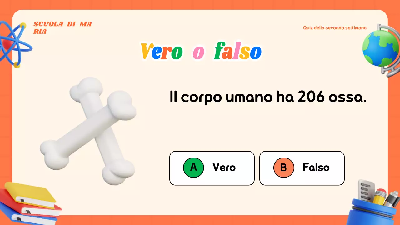 Materiale moderno e colorato per le lezioni a quiz