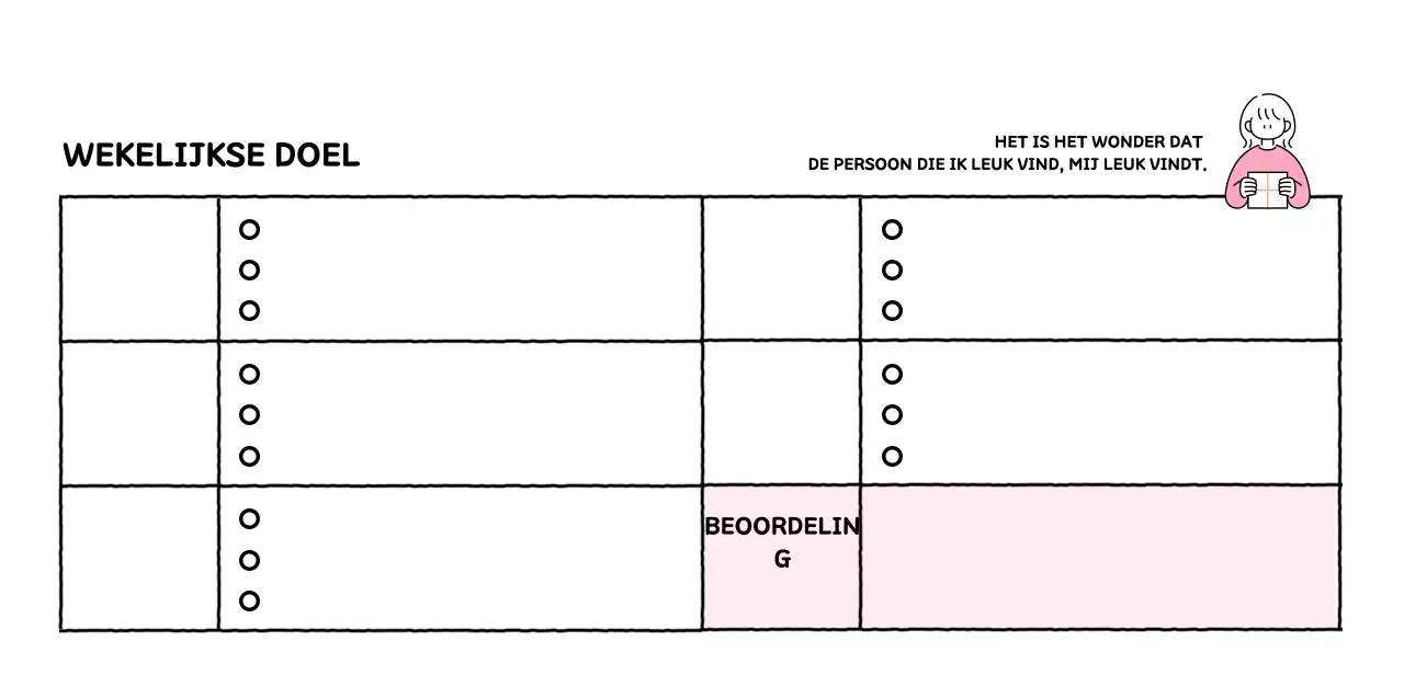 Geïllustreerde kalender met een mooie lijnstijl