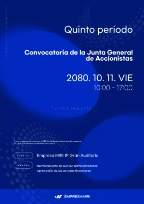 Blue Modern Junta General de Accionistas