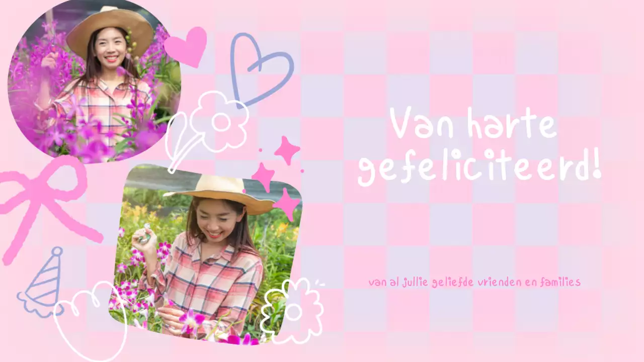 Pastel Leuke Doodles Verjaardag Presentatie