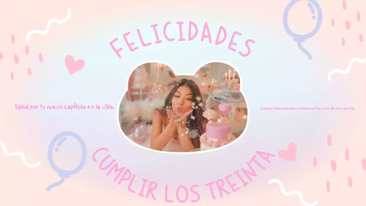 Pastel Cute Doodles Presentación de cumpleaños