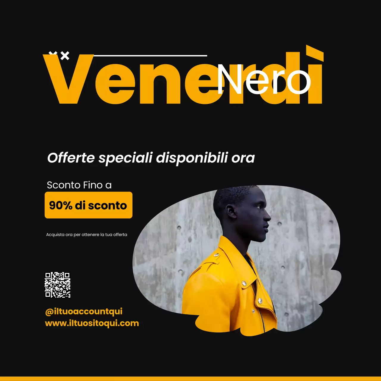 Piazza dei social media del Black Friday