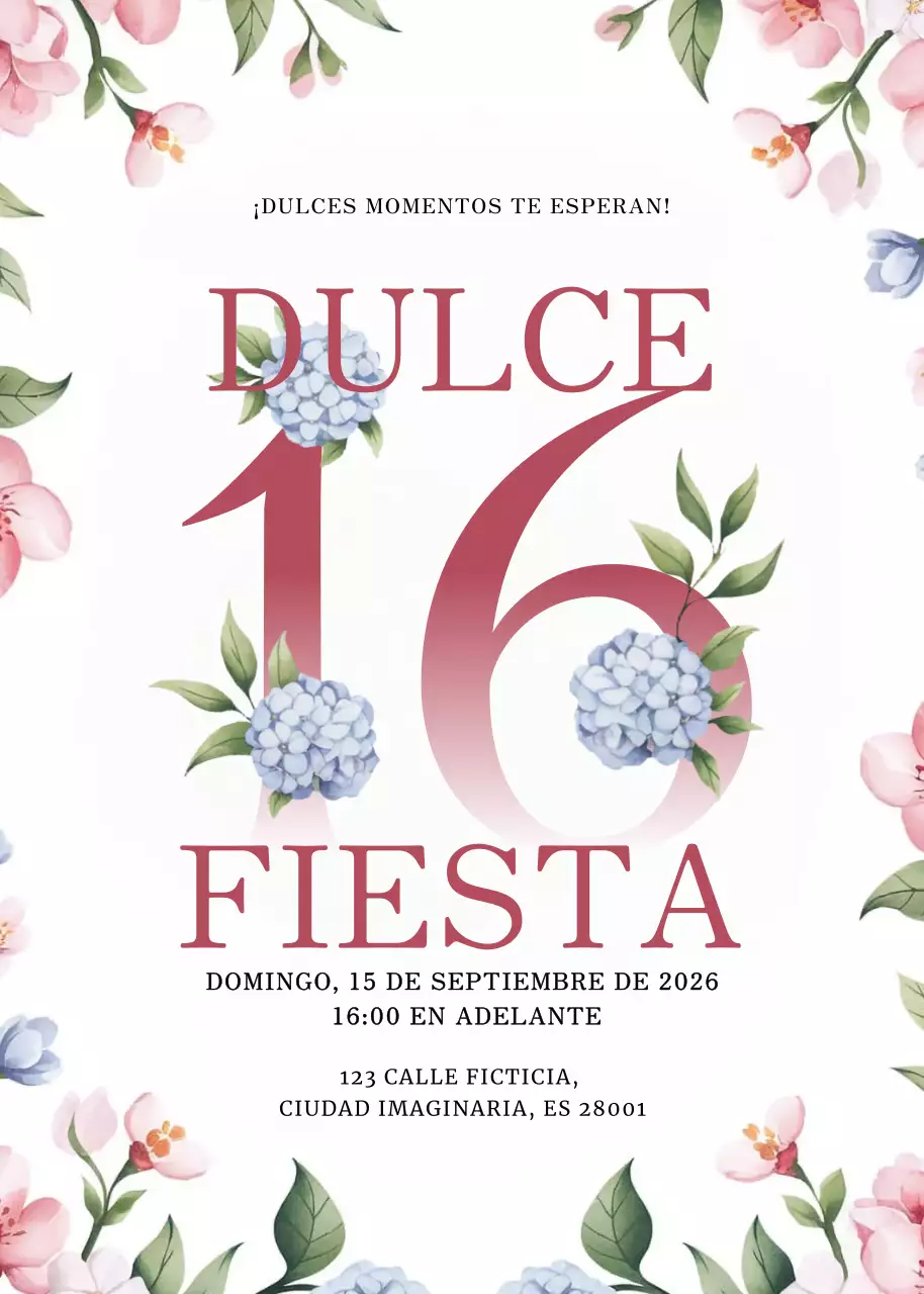 Invitación de fiesta rosa elegante