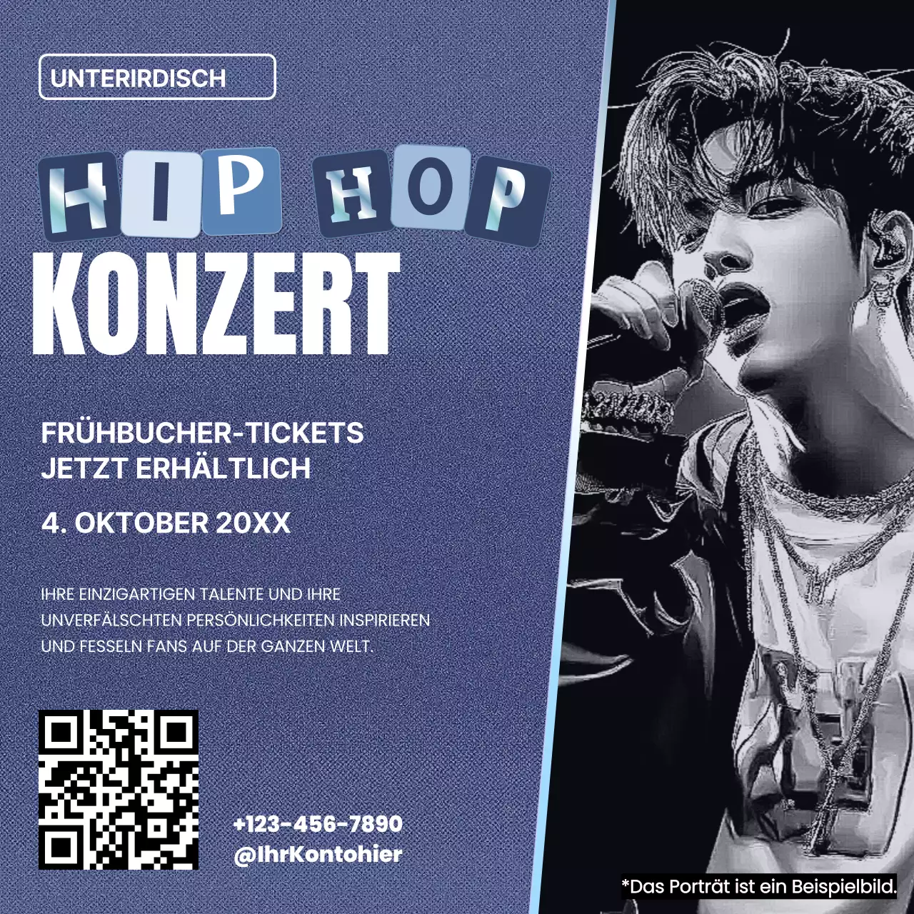 blau trendy Konzertförderung