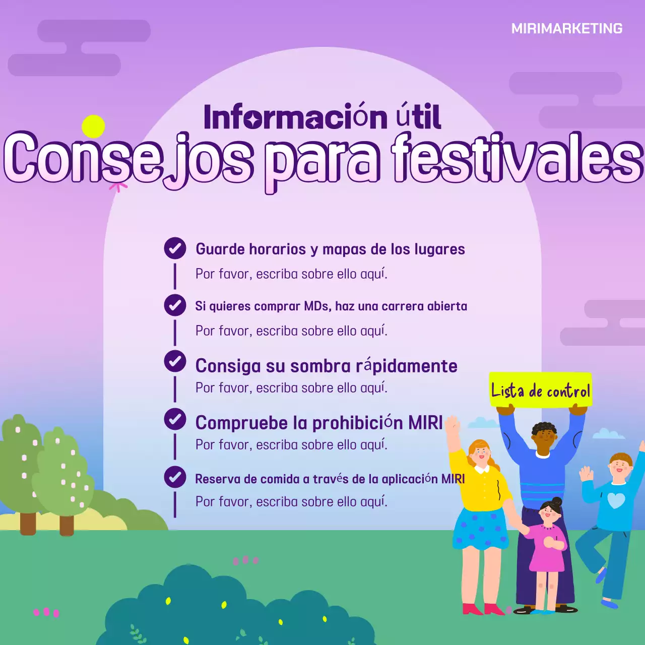 Guía de marketing en malva