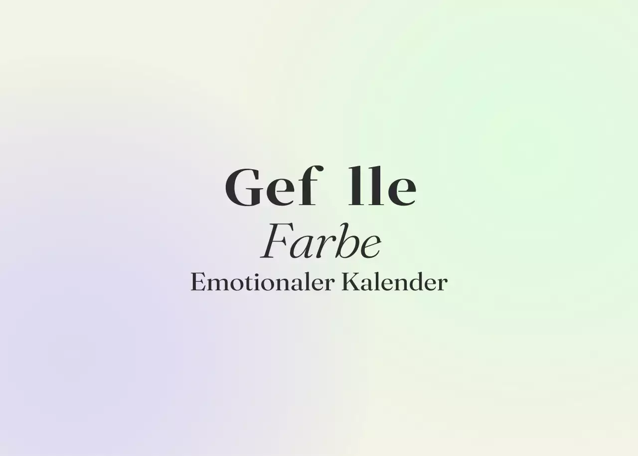 Minimalistischer Kalender mit Farbverlauf