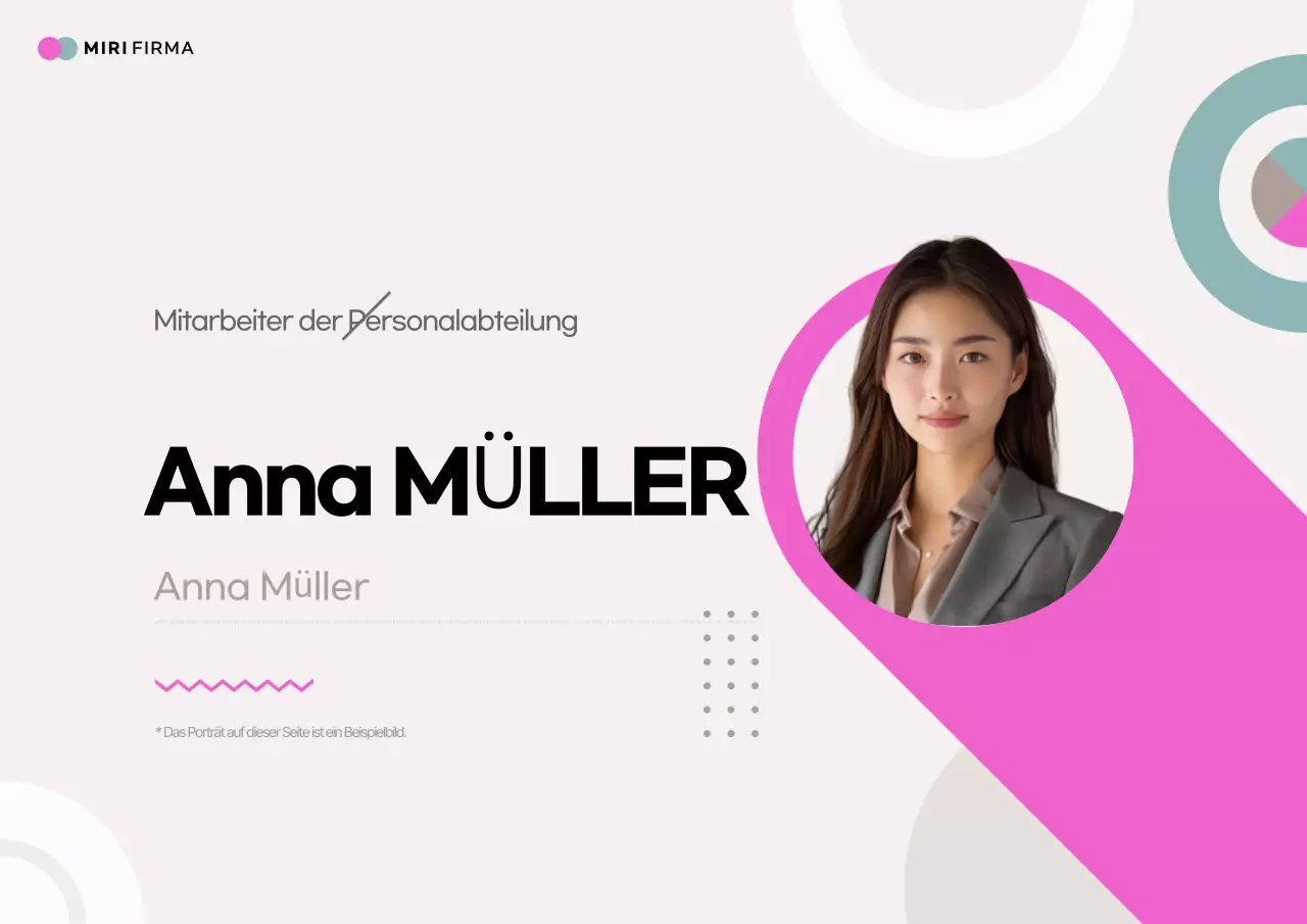 Moderne rosa Visitenkarte für Mitarbeiter