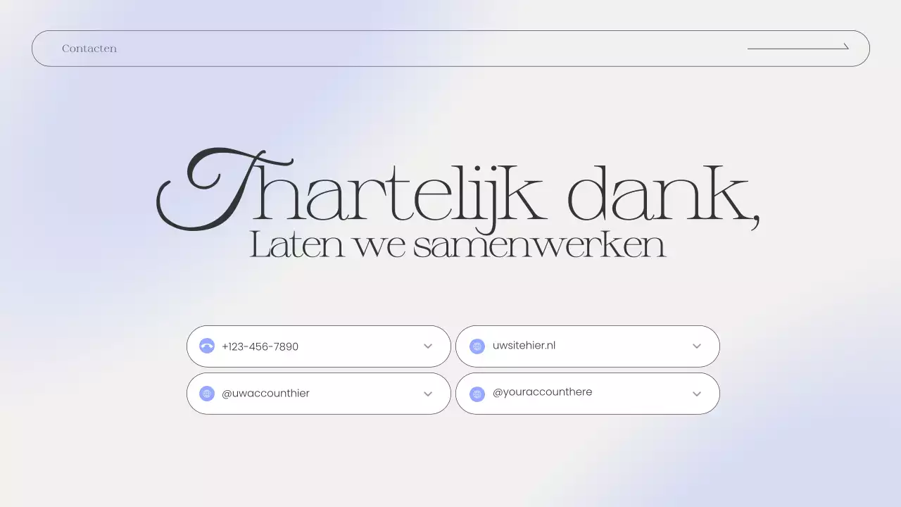 blauw elegant portfolio cv