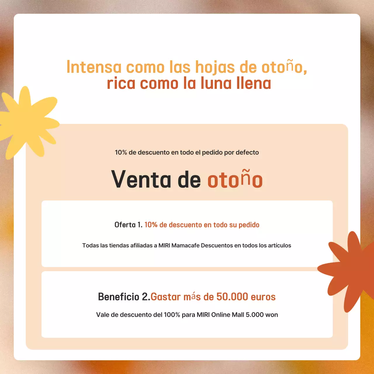 Evento Otoño Naranja Moderno