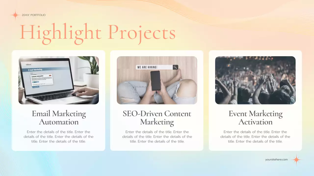 Pastel Elegant Marketing Portfolio Presentation