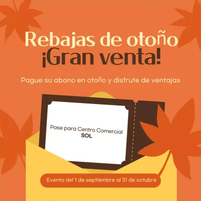 Promover un evento sencillo en naranja y marrón