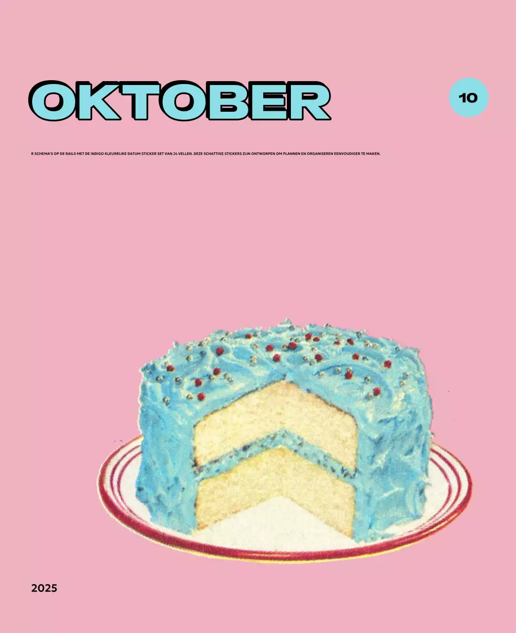 Kleurrijke kalenders met verschillende retro-illustraties