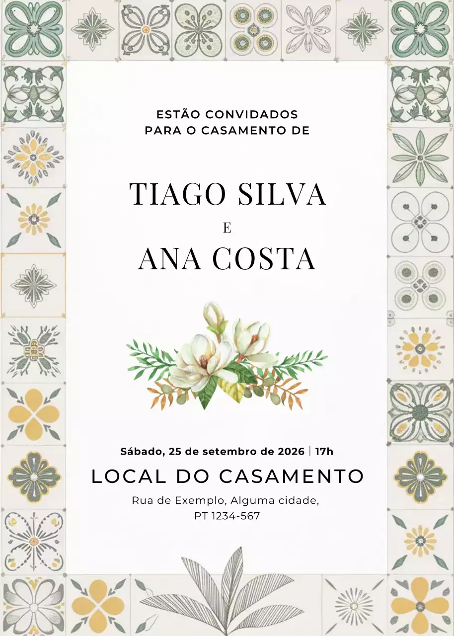 convite de casamento bege e elegante
