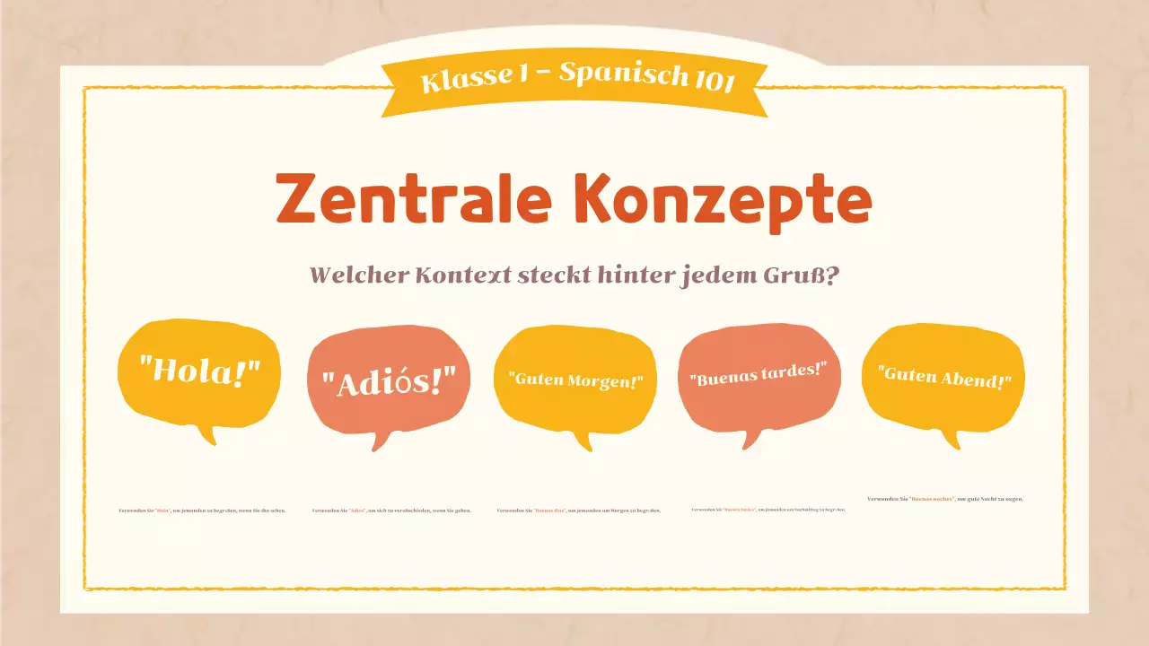 orangefarbener einfacher Sprachkurs