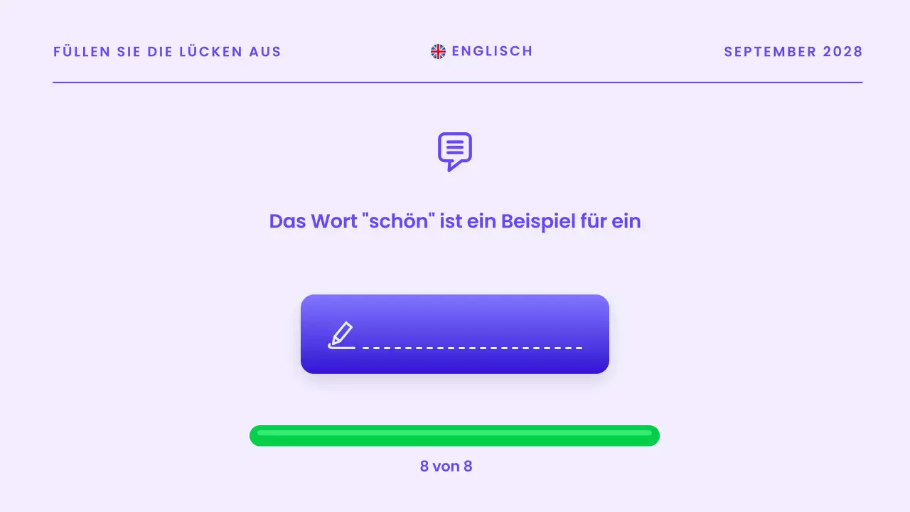 Blaue moderne Quiz-Ankündigungspräsentation