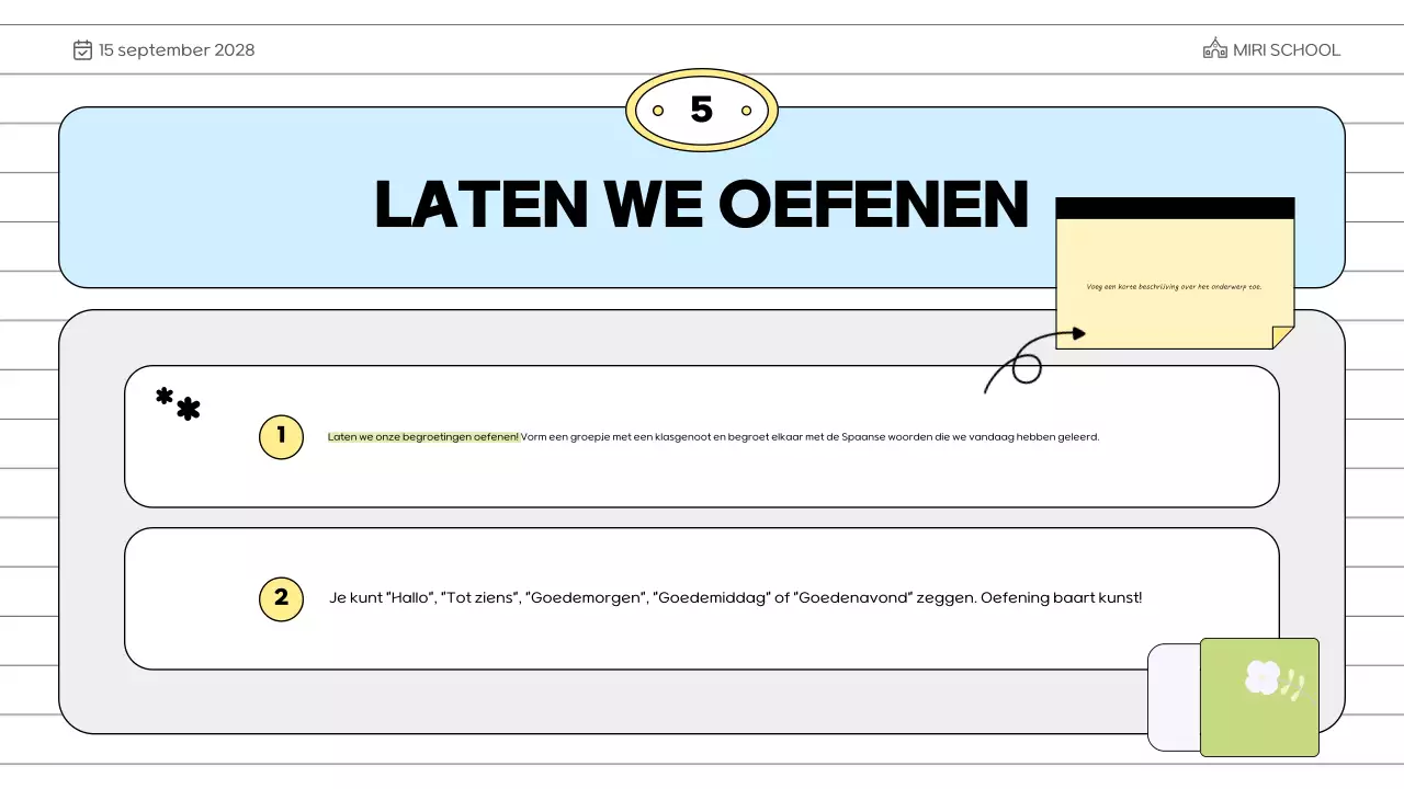 blauwe minimale opleidingscursus