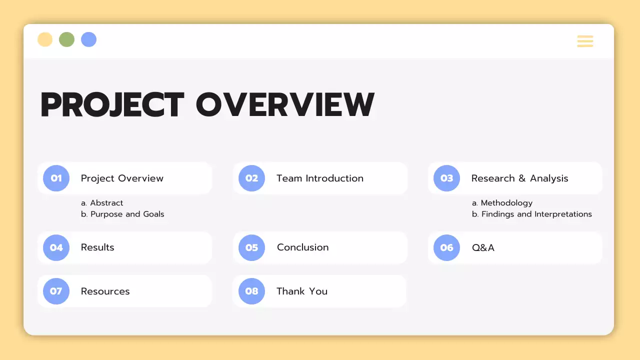 Presentasi Ikhtisar Proyek Sederhana Beige