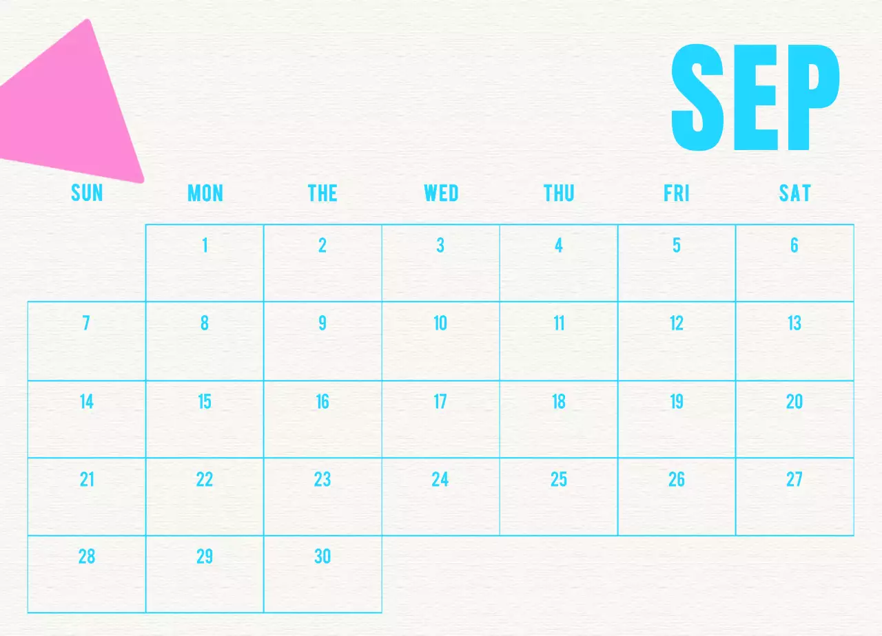 Kalender vintage biru