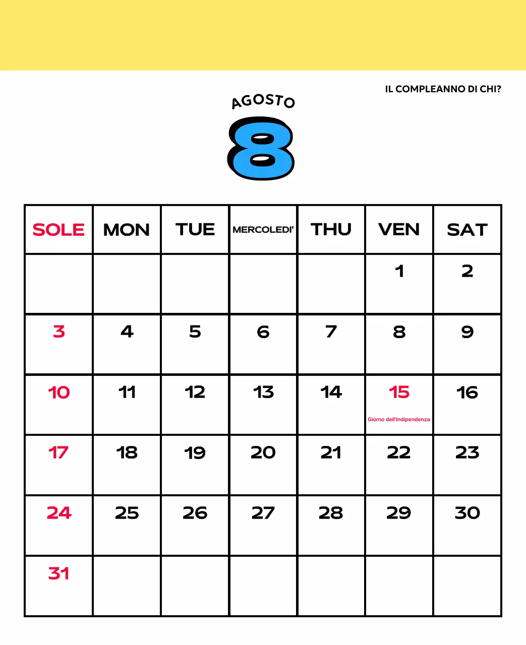 Calendari colorati con una varietà di illustrazioni retrò