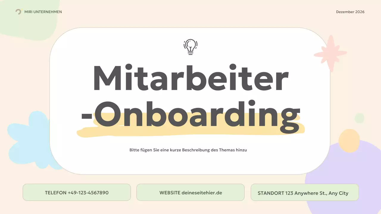 beige modern onboarding guide