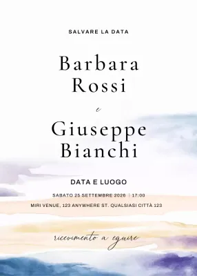 Invito di nozze minimalista beige