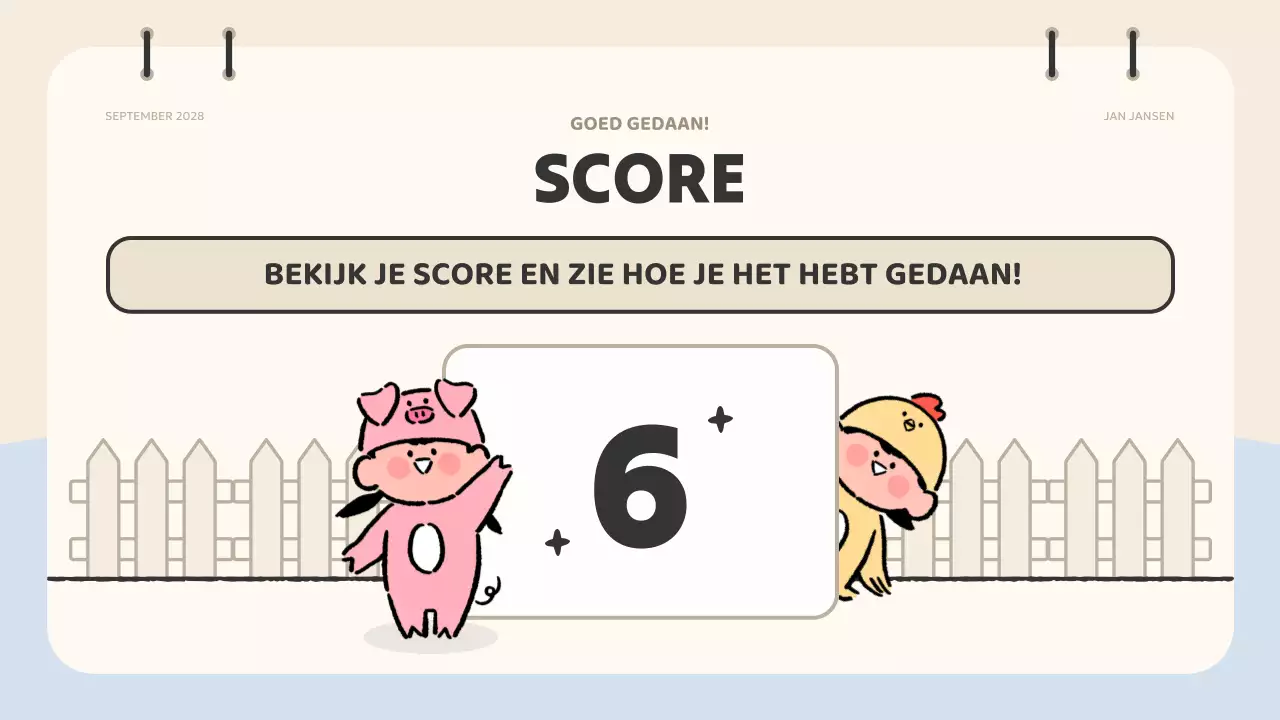 beige animatie quiz materiaal
