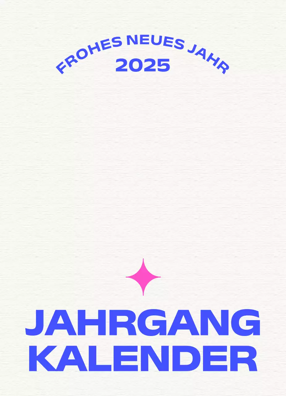 Blauer Vintage-Kalender