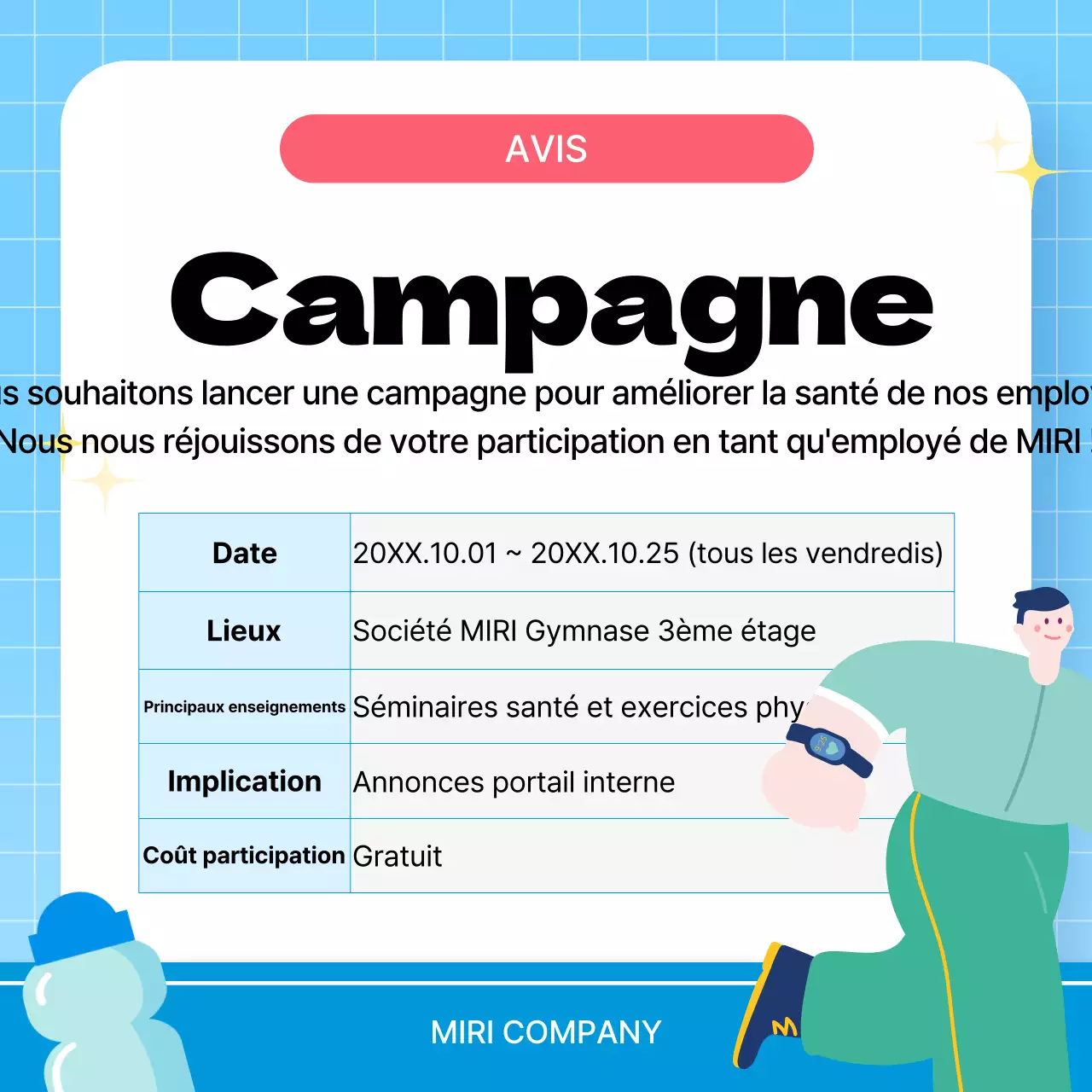 Campagne de santé Blue Simple