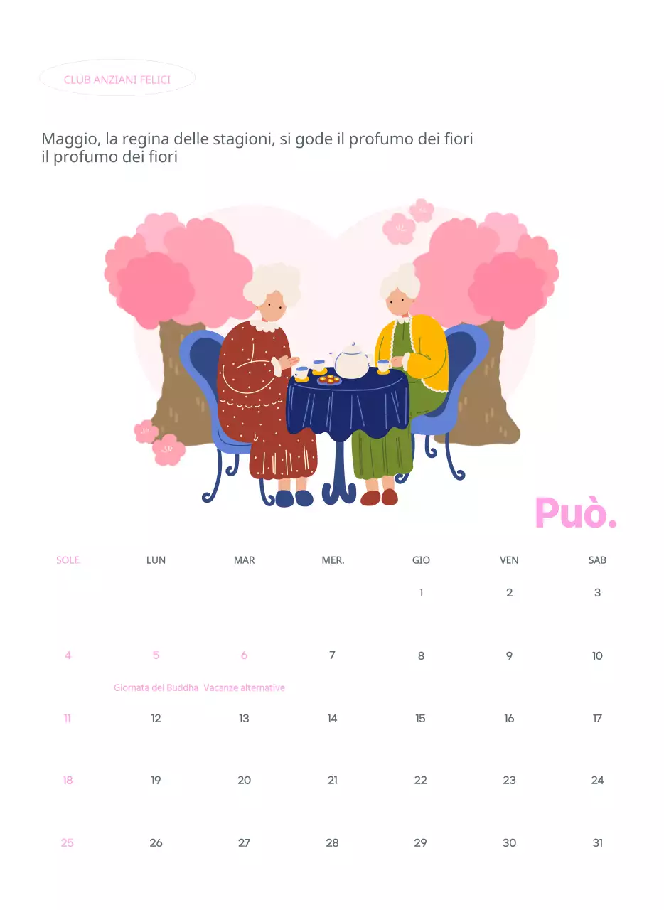Calendario aziendale con simpatiche illustrazioni