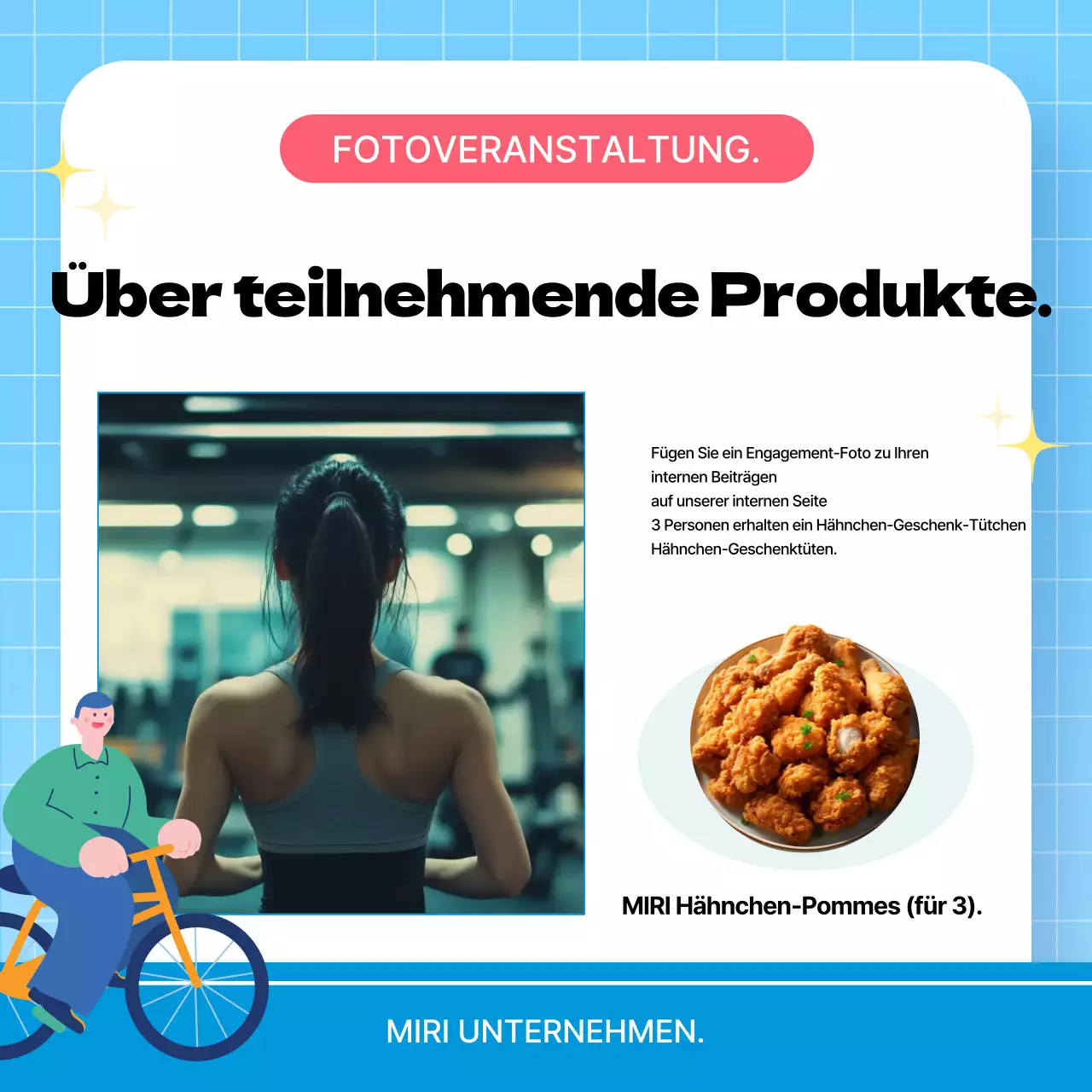 Blaue einfache Gesundheitskampagne