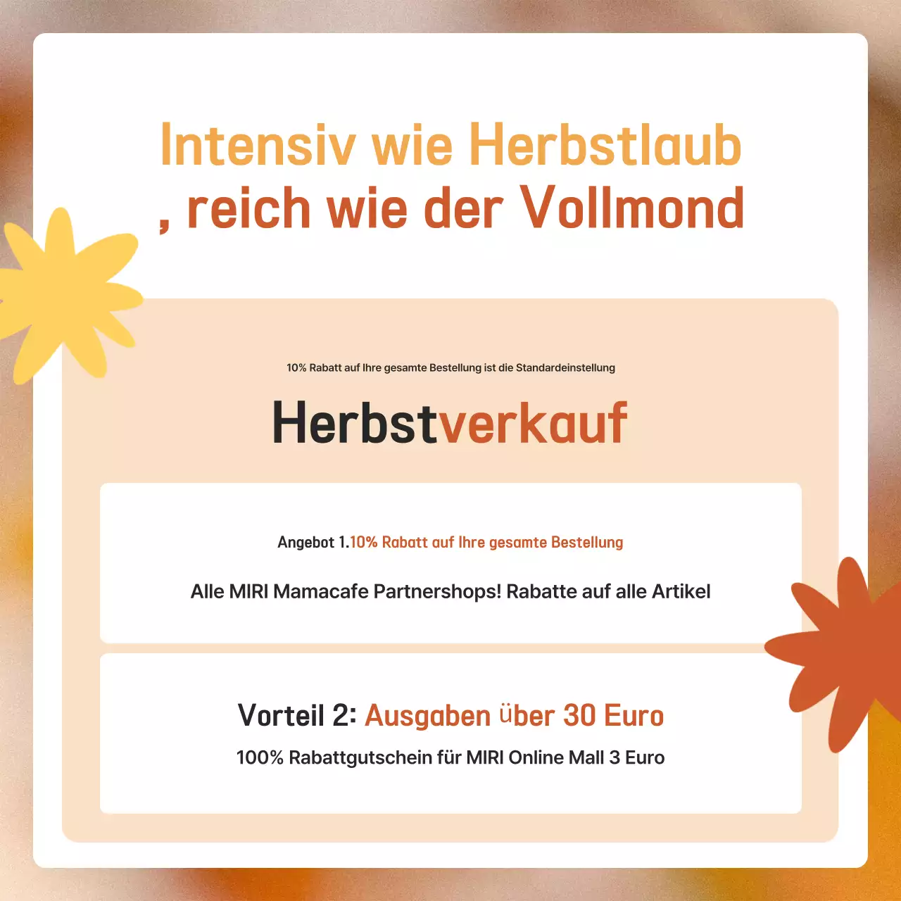 Orange Modern Autumn Event