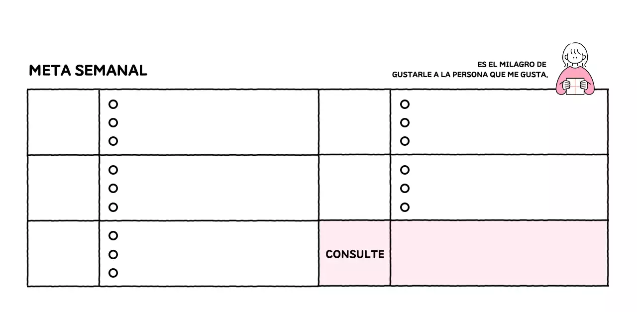 Calendario ilustrado con un bonito estilo de líneas