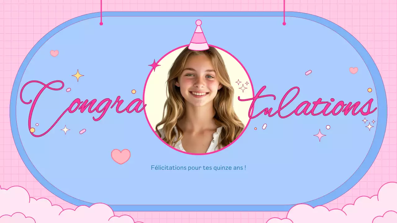 carte d'anniversaire rose