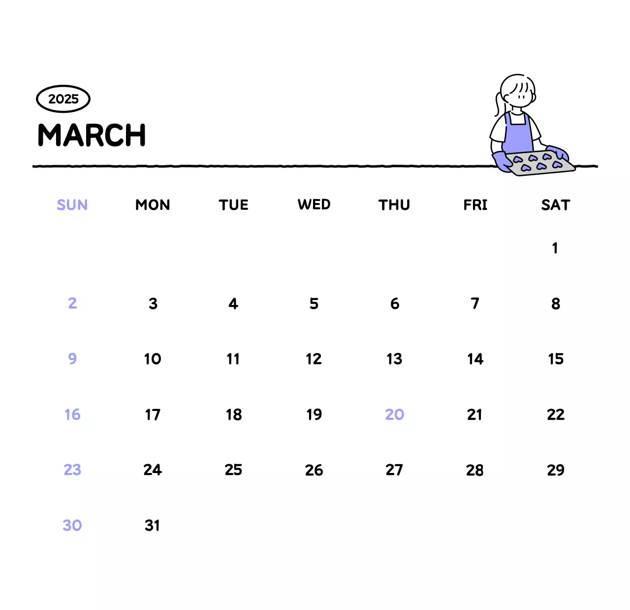 可愛らしい禅風イラストカレンダーカレンダー