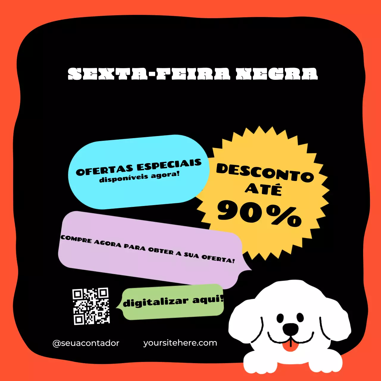 Promoção de saldos da Black Friday - Bold and Cute Post