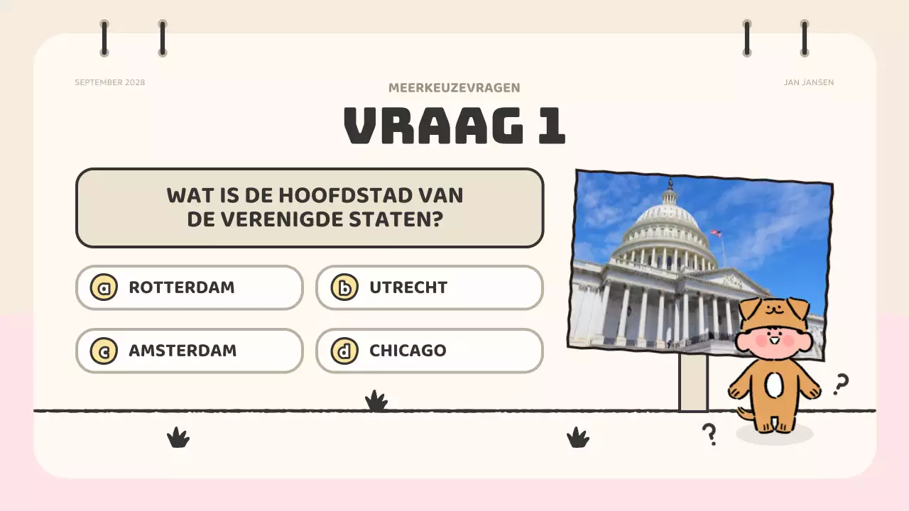 beige animatie quiz materiaal