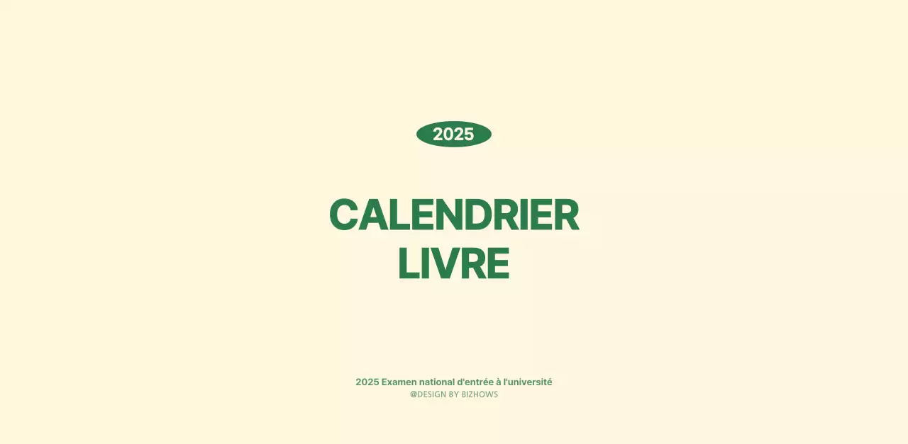 Calendrier mural SAT D-Day concept notepad en vert et jaune clair