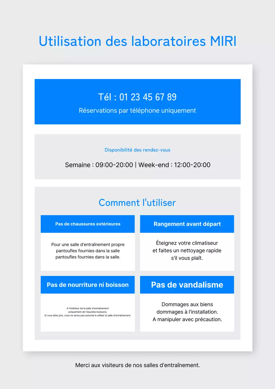 Annonces simples bleues