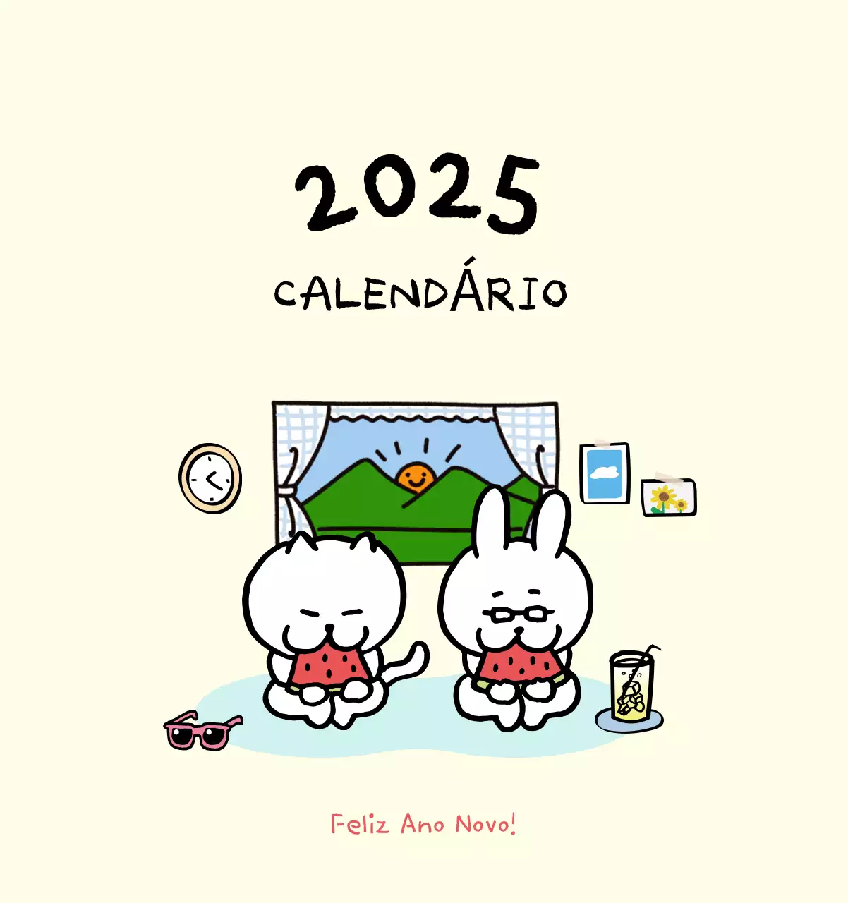 Calendário diário em marfim
