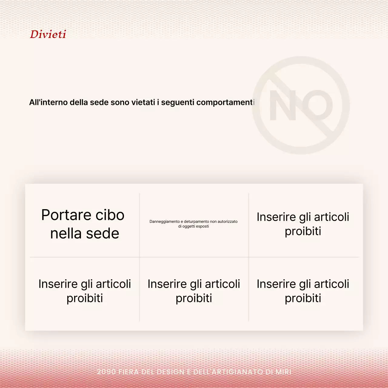 Annunci ordinati di domande e risposte in bianco e rosso