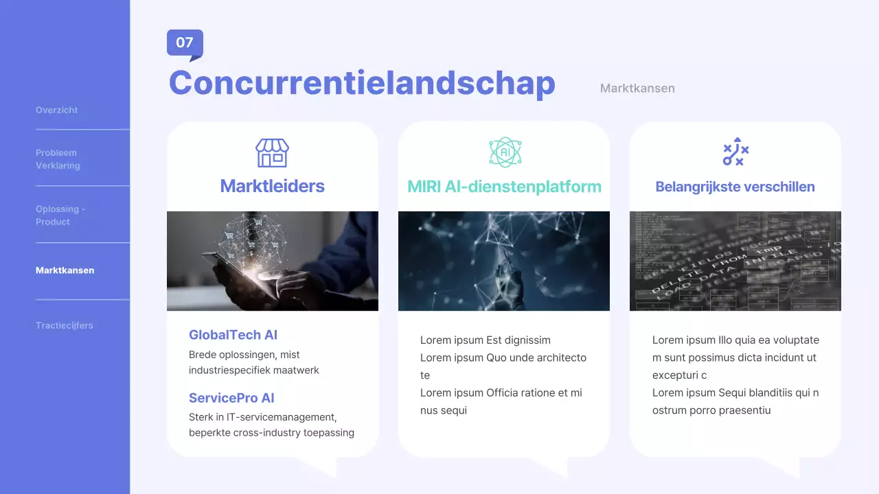 blauwe professionele business pitch