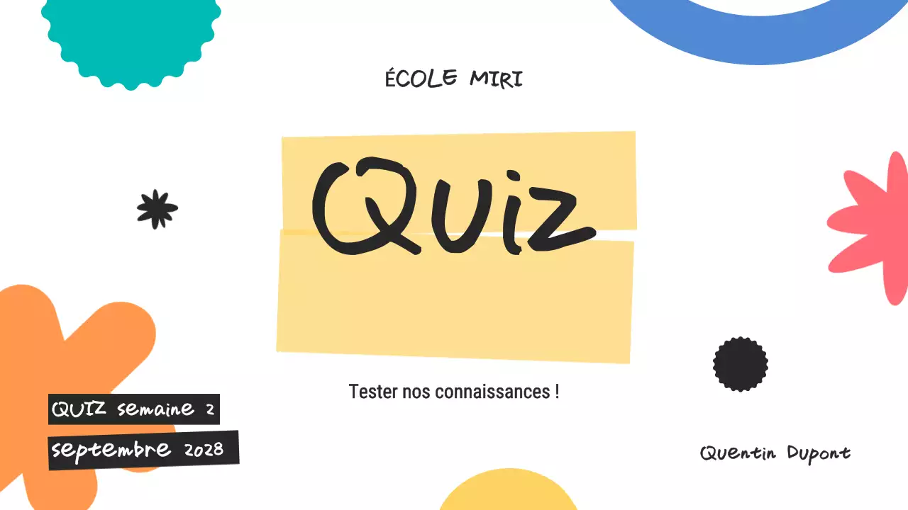 Colorful Trendy Quiz Announcement