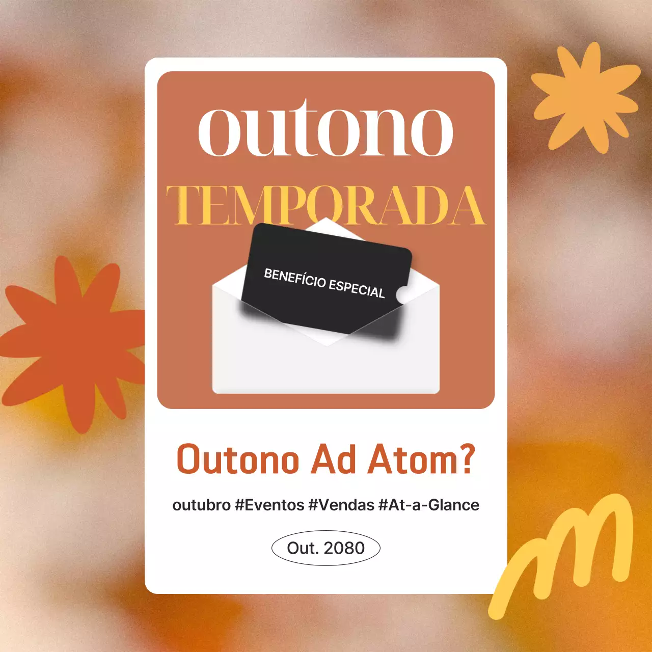Evento de outono Moderno Laranja