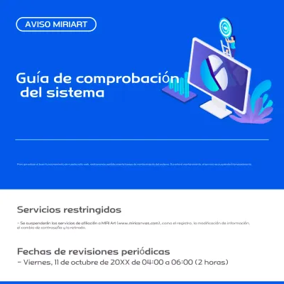 Guía de mantenimiento del sistema Blue Modern