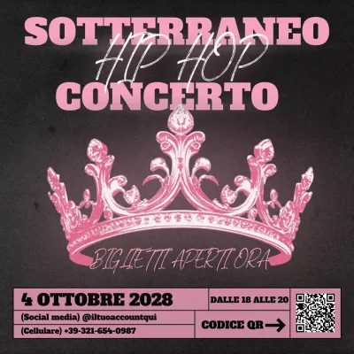 promozione del concerto hip hop di tendenza rosa