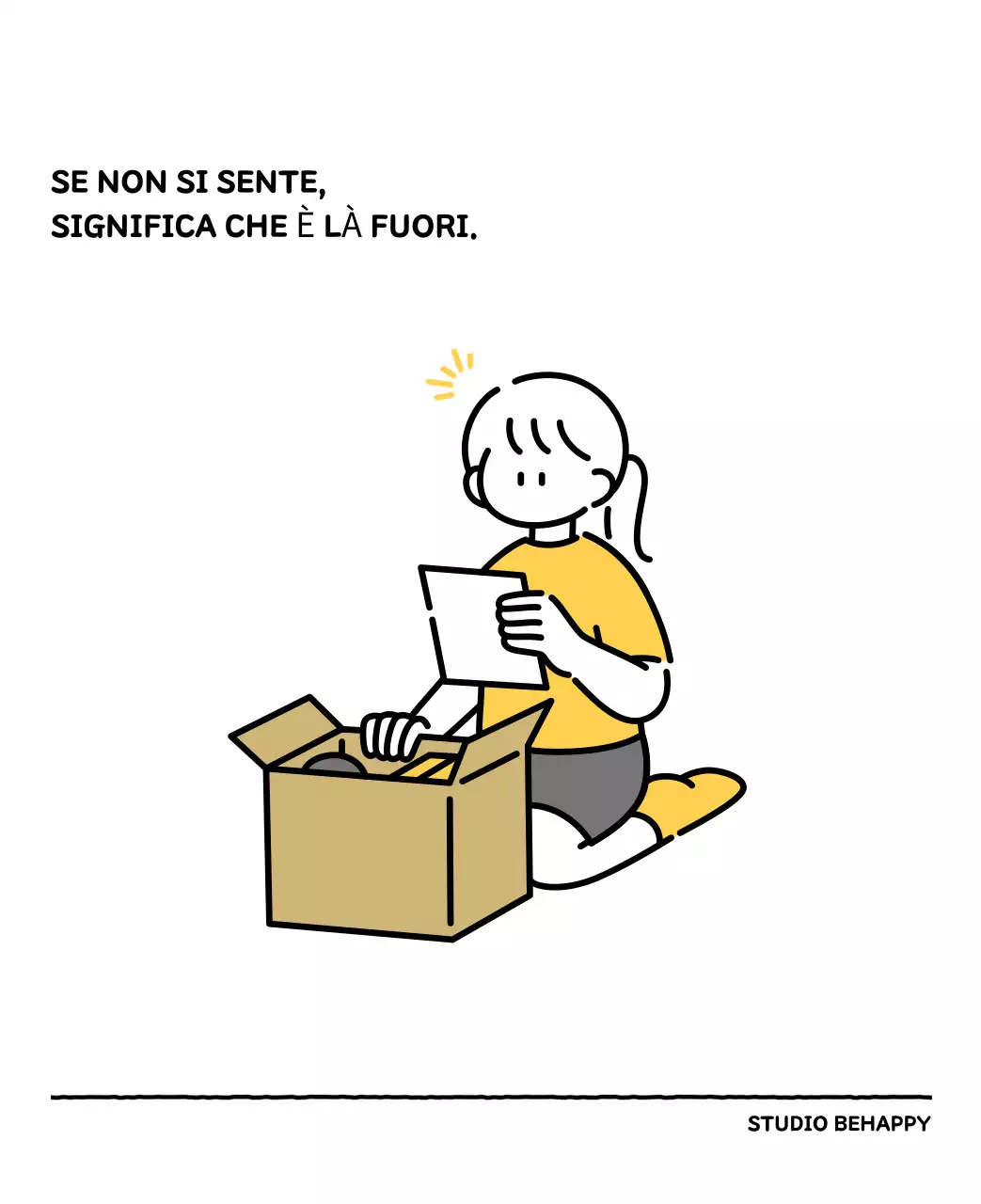 Calendario illustrato con un grazioso stile di linee