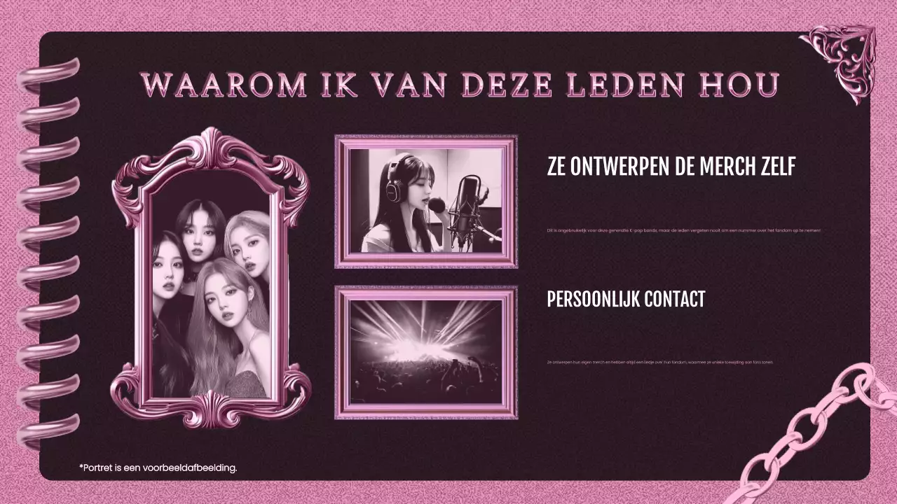 roze trendy K-pop promotie